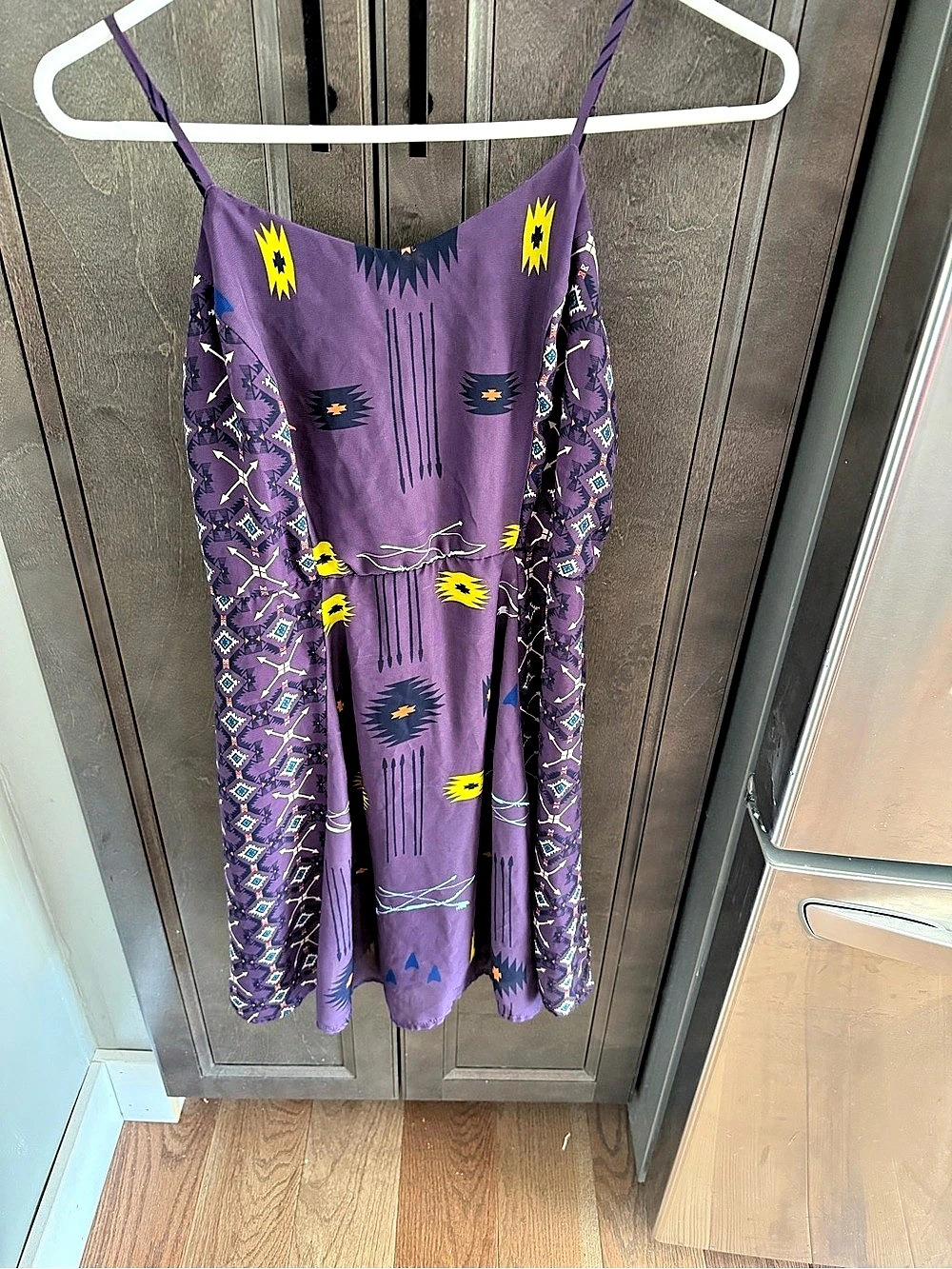 Xhilaration Geometric Mini Dress in Purple Size Medium